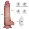 8.5" Vibrating Sliding Skin Pro II Silicone Dong