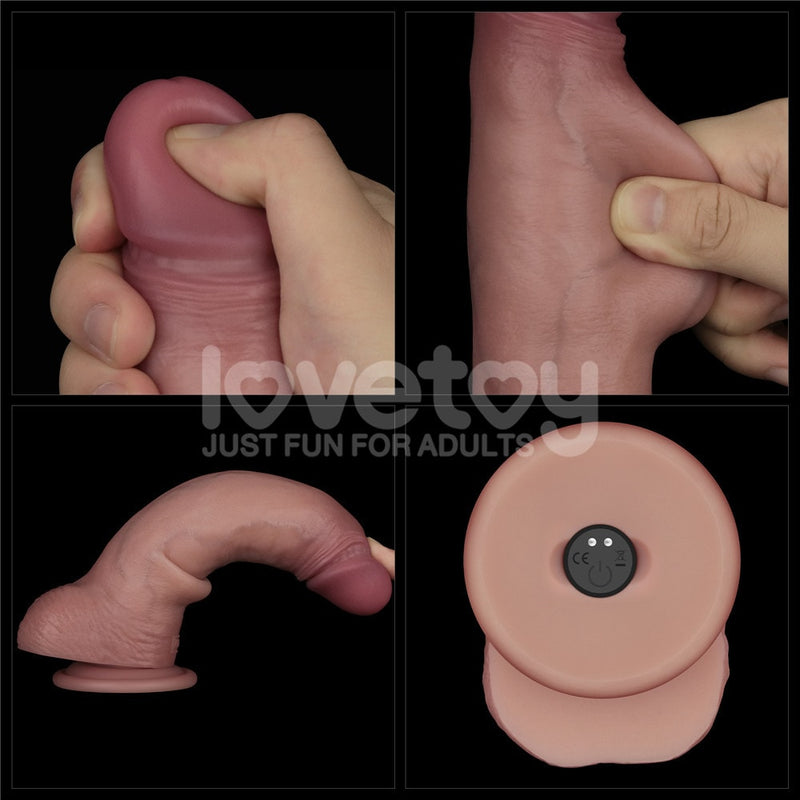 8.5" Vibrating Sliding Skin Pro II Silicone Dong