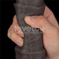 16'' Dual Layered Bendable Silicone Cock XXL(Black)