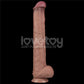 14.5'' Dual Layered Bendable Silicone Cock XXL(Flesh)