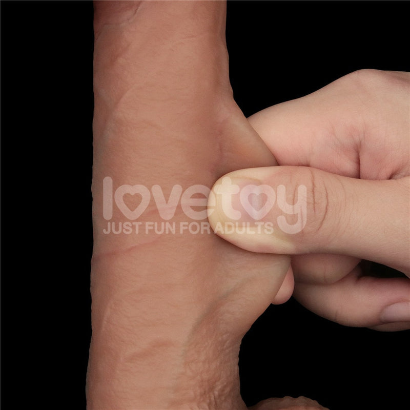 8.5'' Sliding Skin Pro Dual Layer Silicone Dong