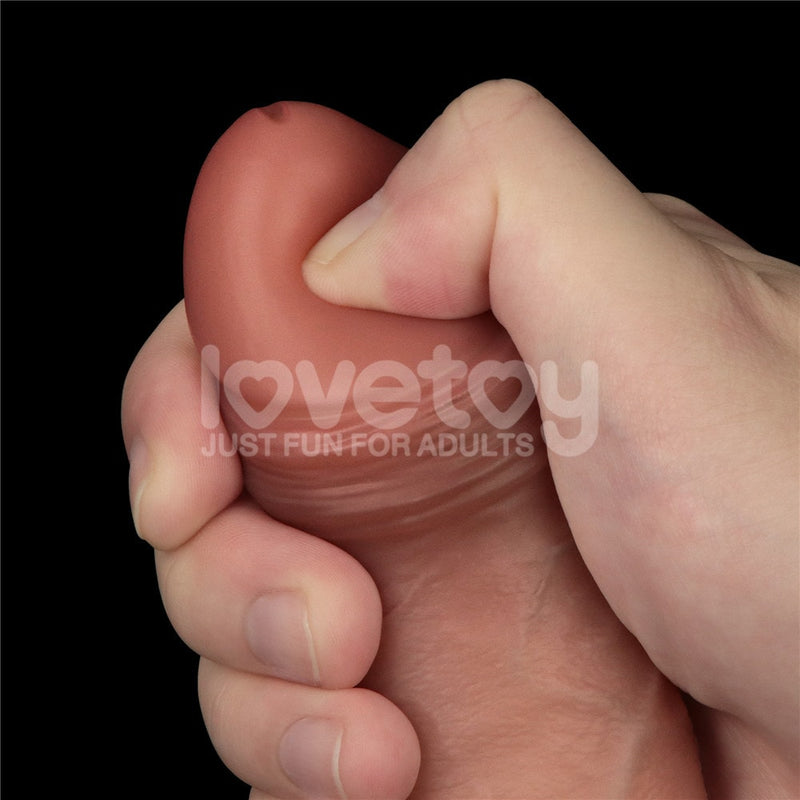 8.5'' Sliding Skin Pro Dual Layer Silicone Dong