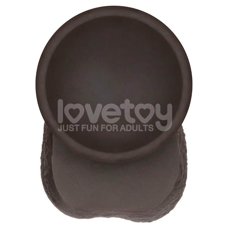 8'' Sliding Skin Pro II Dual Layer Silicone Dong Black