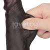 8" Vibrating Sliding Skin Pro II Silicone Dong Black
