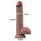 The size of the 9 inches dual layered silicone cock