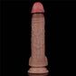 The front of the 9 inches dual layered silicone cock