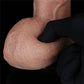 The soft testicle of the 9 inches dual layered silicone cock