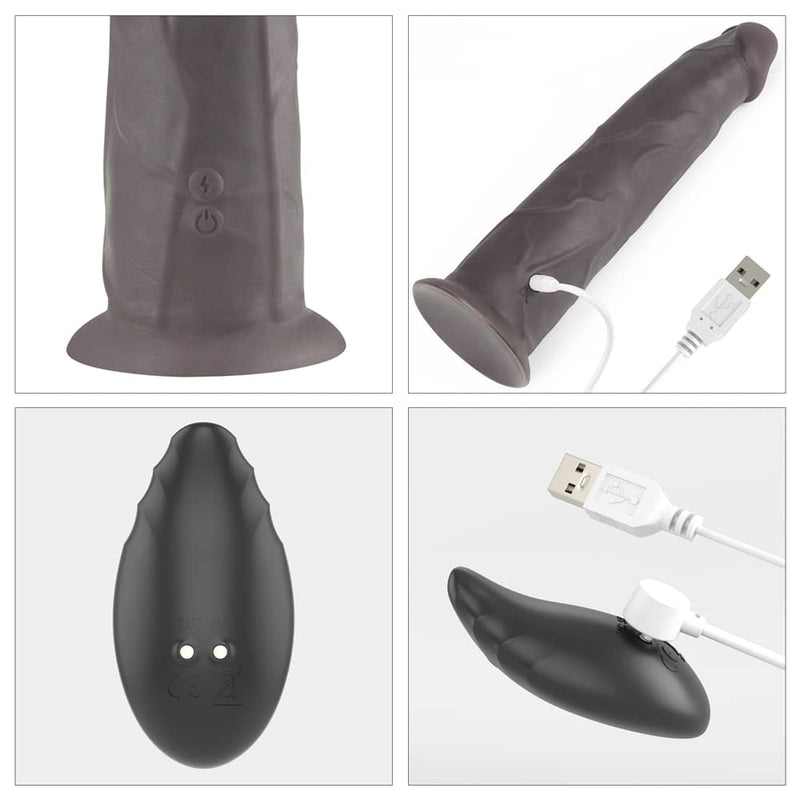 Tutorial on how to charge the 9 inches dual layered silicone rotator black