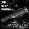 The 9 inches dual layered silicone rotator black is 100% water resistance