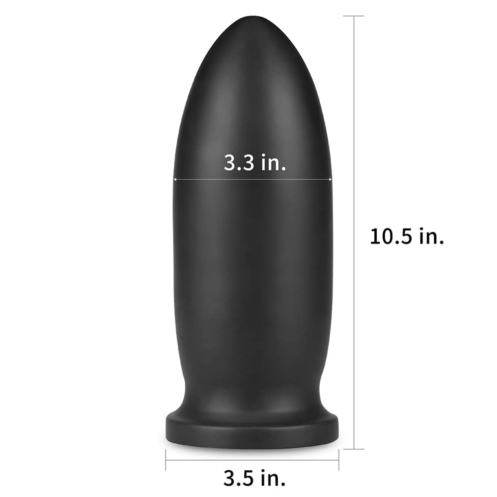 The size of the 9" king size bomber butt plug