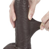 9'' Sliding Skin Dual Density Dildo - Black