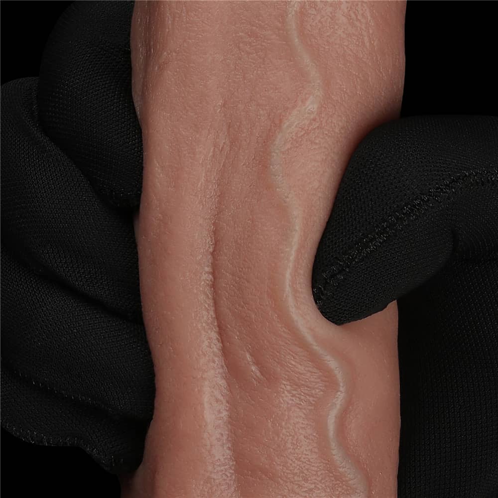 Super real feel experience with this 9 inhces dual layered silicone cock 