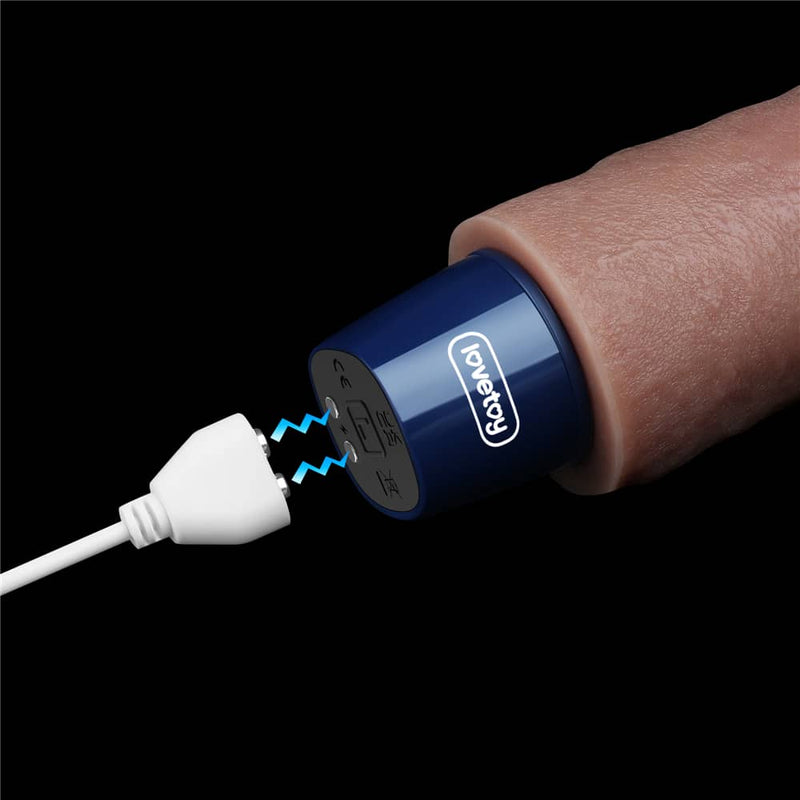 The 9 inches rechargeable silicone vibrating dildo features the magnetic charging funtion