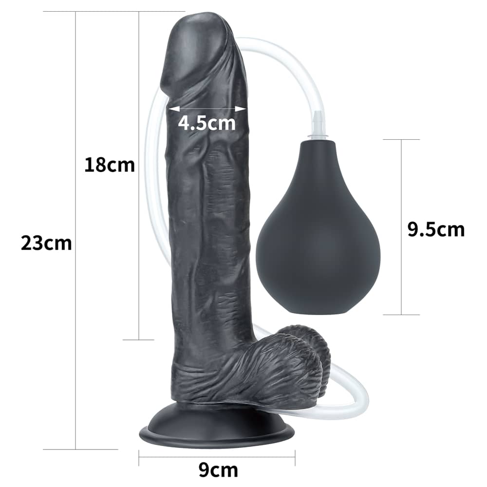 The size of the 9 inches squirt extreme dildo black