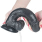 The 9 inches squirt extreme dildo black bends ultra softly