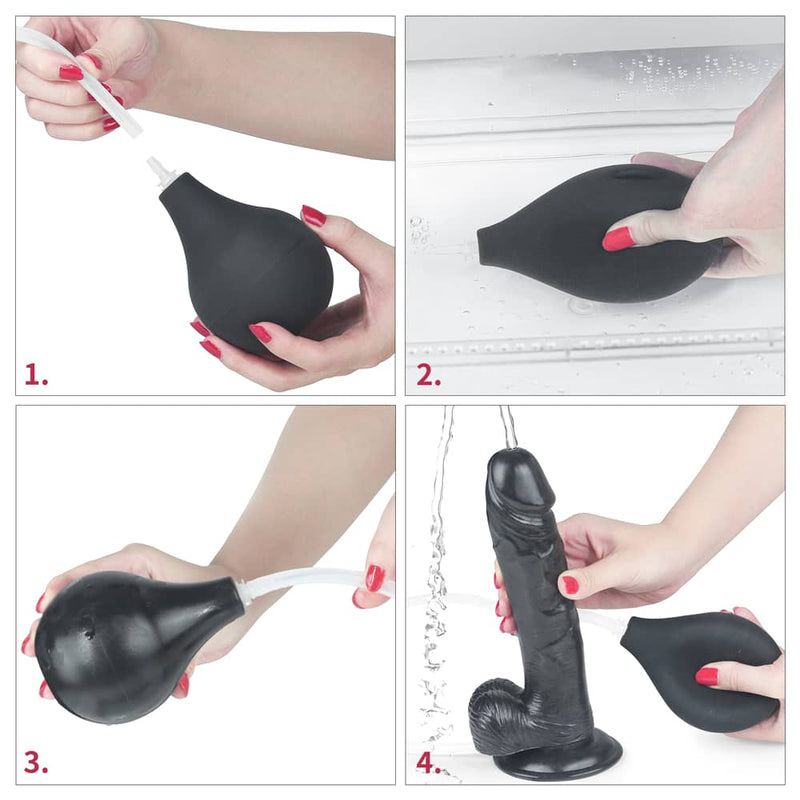 Tutorial on how to use the 9 inches squirt extreme dildo black