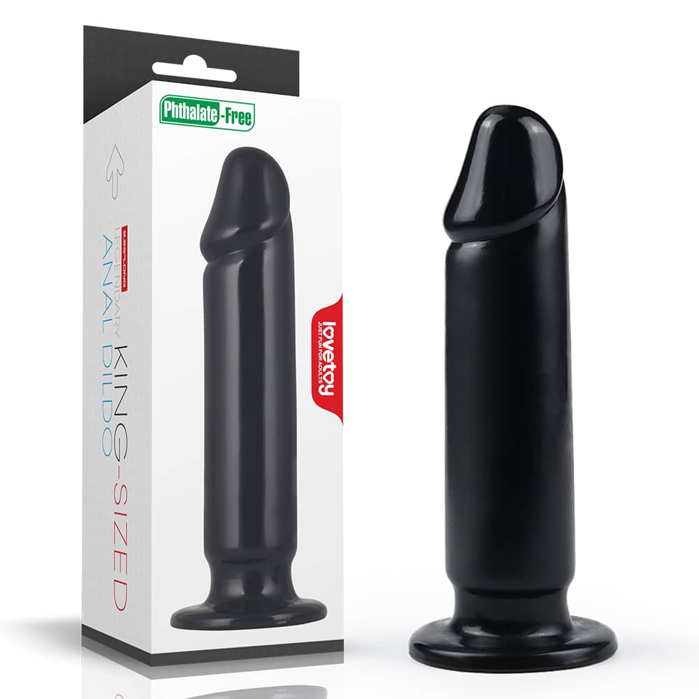 The packaging of the 9.25 inches king sized anal dildo