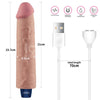 9.5" REAL SOFTEE Rechargeable Vibrating Dildo Flesh
