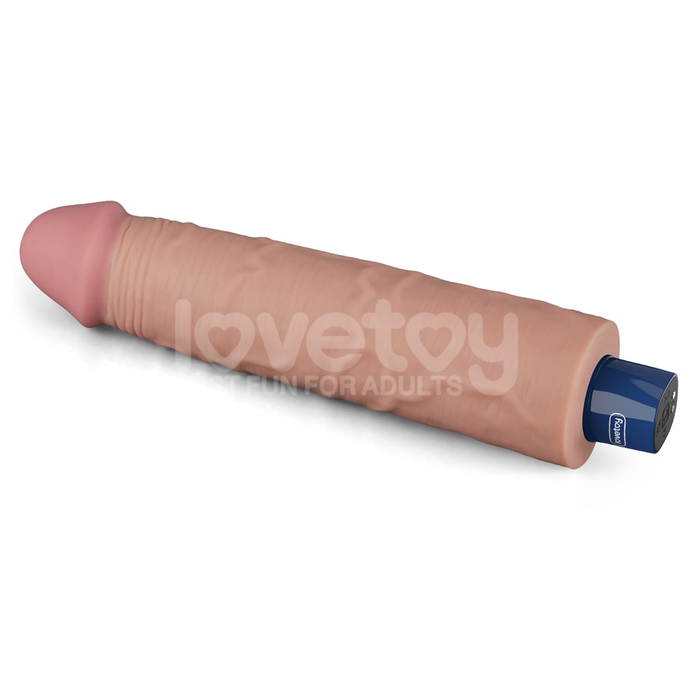 9.5" REAL SOFTEE Rechargeable Vibrating Dildo Flesh