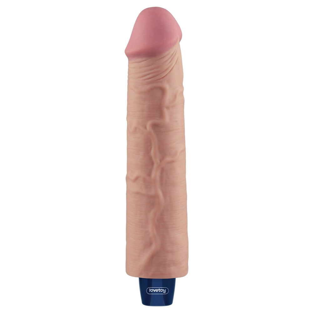 9.5" REAL SOFTEE Rechargeable Vibrating Dildo Flesh