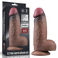 The packaging of the 9.5 inches dual layered xxl silicone cock 
