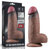The packaging of the 9.5 inches dual layered xxl silicone cock 