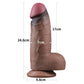The size of the 9.5 inches dual layered xxl silicone cock 