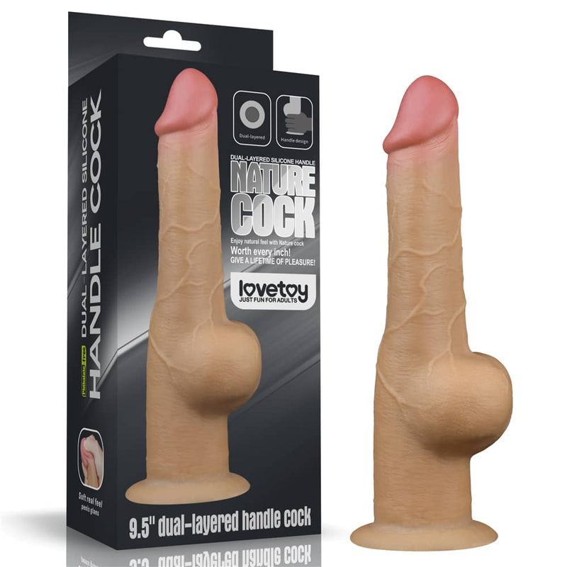 The packaging of the 9.5 inches g spot realistic anal dildo