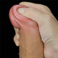 The bulging but soft head of the 9.5 inches g spot realistic anal dildo