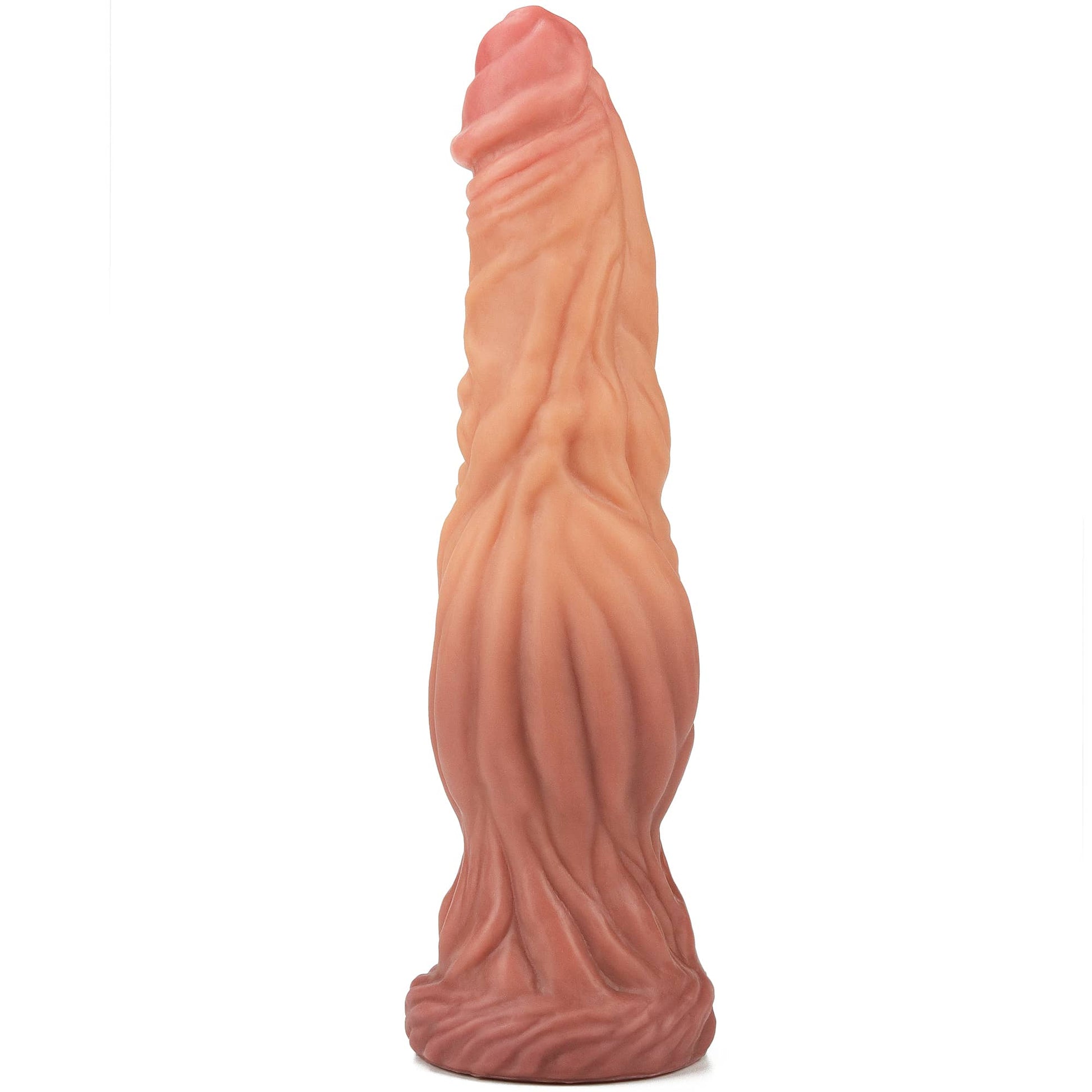 The 9.5 inches silicone realistic wolf dildo is upright