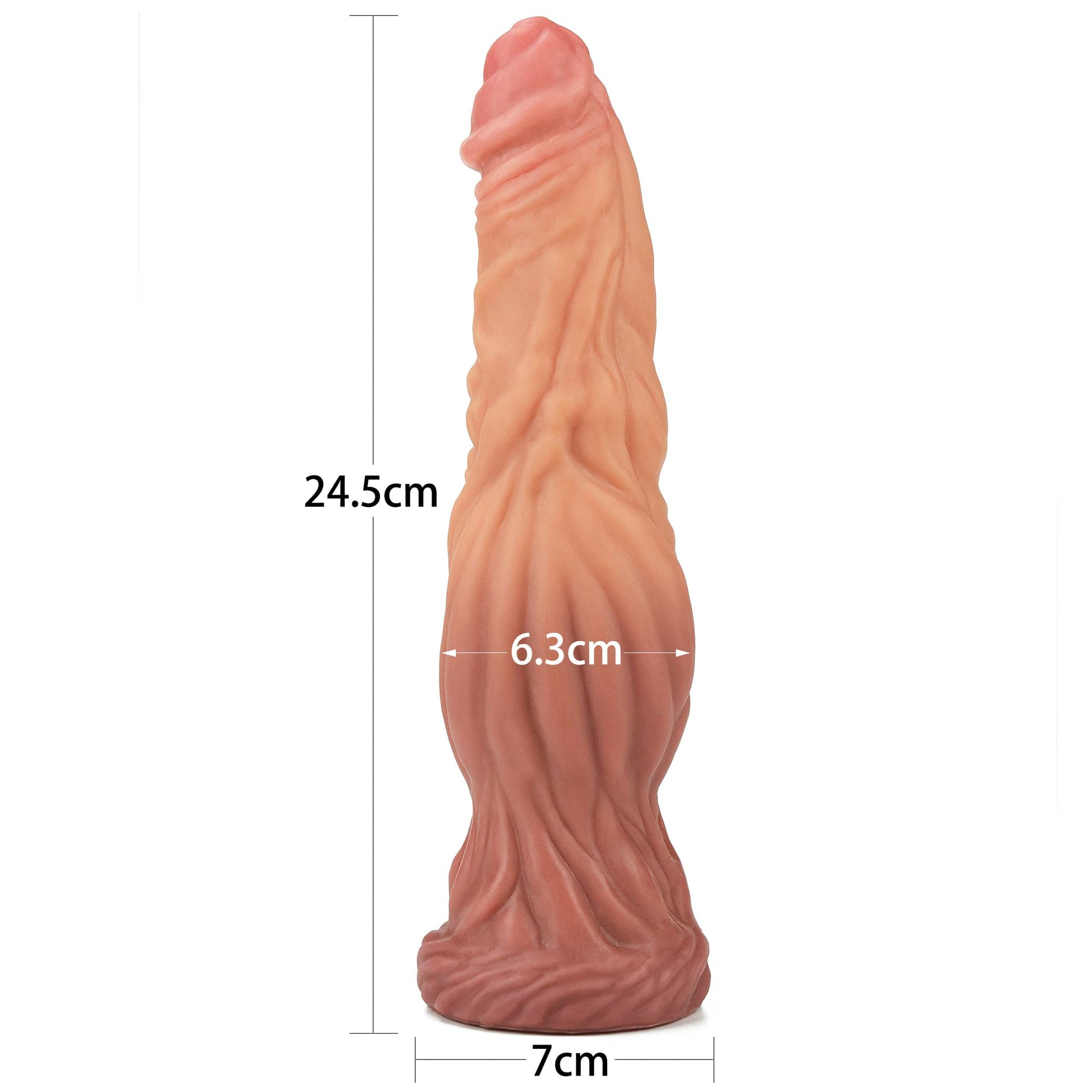 The size of the 9.5 inches silicone realistic wolf dildo