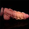 Dual Density Dildo | 9.5'' Dual Density Platinum Silicone Cock with Rope