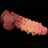 Dual Density Dildo | 9.5'' Dual Density Platinum Silicone Cock with Rope