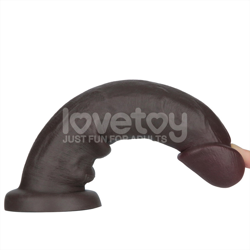 9'' Sliding Skin Pro II Dual Layer Silicone Dong Black