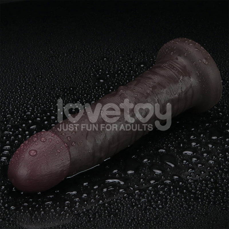 9'' Sliding Skin Pro II Dual Layer Silicone Dong Black