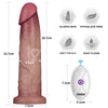 9" Vibrating Sliding Skin Pro II Silicone Dong