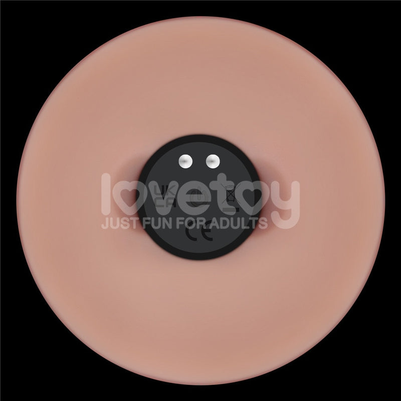 9" Vibrating Sliding Skin Pro II Silicone Dong