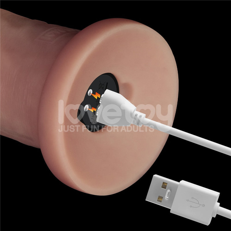 9" Vibrating Sliding Skin Pro II Silicone Dong