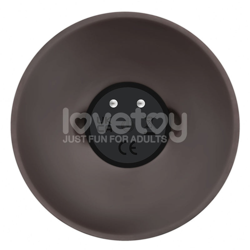 9" Vibrating Sliding Skin Pro II Silicone Dong Black