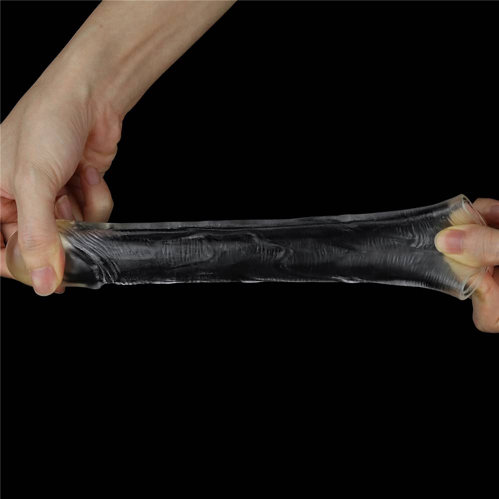 The add 1 inches flawless clear penis sleeve is ultra-stretchy without deformation