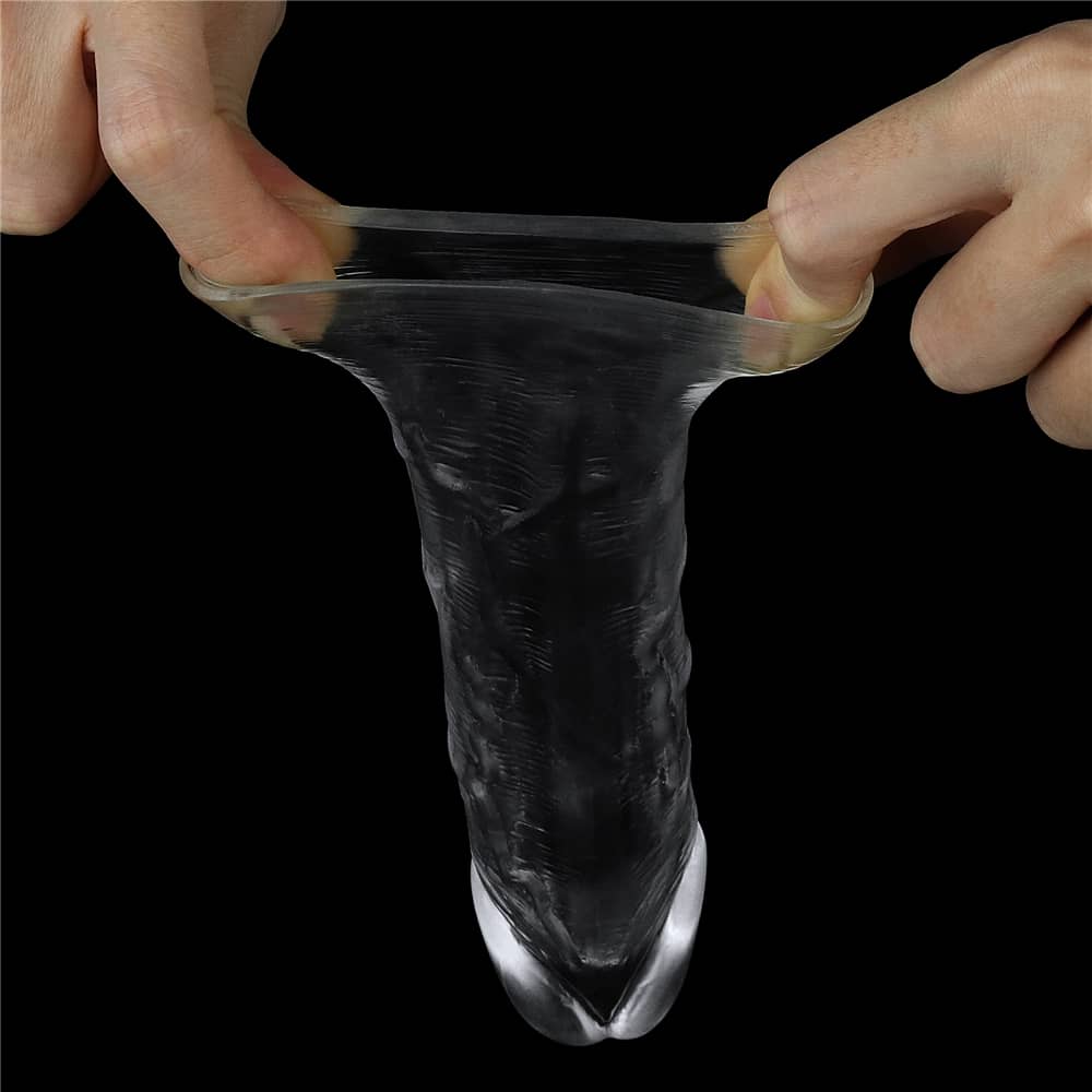 The super elasticity of the add 1 inches flawless clear penis sleeve