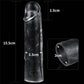 The size of the add 1 inches flawless clear penis sleeve