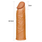 The size of the add 1 inches pleasure x tender penis sleeve