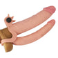 The add 1 inches vibrating penis sleeve doulbe dildo cuddles the dildo