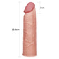 The size of the add 1 inches flesh pleasure x tender penis sleeve