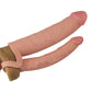 The add 2 inches double penis sleeve worn on dildo