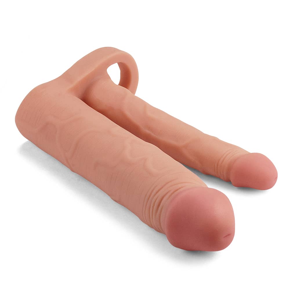 The two heads of the add 2 inches double penis sleeve