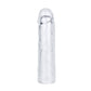  The add 2 inches flawless clear penis sleeve is upright