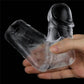 The add 2 inches flawless clear penis sleeve is easily pull or fold