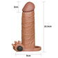 The size of the brown add 2 inches vibrating penis sleeve